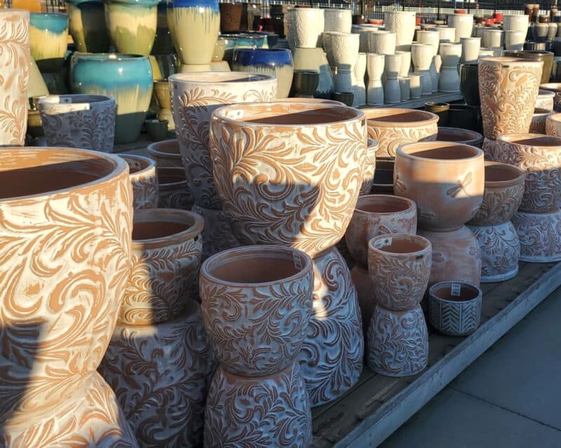 A great selection of pottery at Countryside Greenhouse