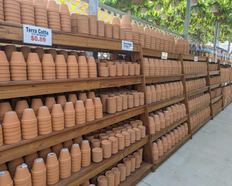 Terra Cotta Pots at Countryside Greenhouse
